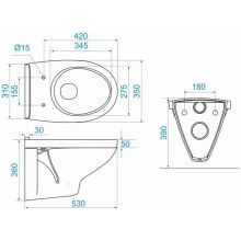 Подвесной унитаз с сиденьем Santek Бореаль 1.WH30.1.977