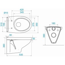 Подвесной унитаз с сиденьем Santek Бореаль 1.WH30.1.977