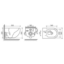 Унитаз Ceramica Nova Long CN3015 подвесной с сиденьем Микролифт