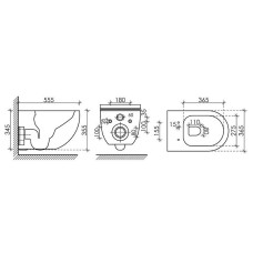 Унитаз Ceramica Nova Long CN3015 подвесной с сиденьем Микролифт