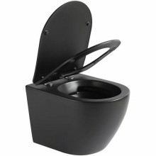 Унитаз Cerutti SPA Ticino Aria MB CT8918 подвесной Черный матовый с сиденьем Микролифт