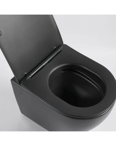Унитаз Cerutti SPA Ticino Aria MB CT8918 подвесной Черный матовый с сиденьем Микролифт