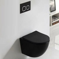 Унитаз Cerutti SPA Ticino Aria MB CT8918 подвесной Черный матовый с сиденьем Микролифт