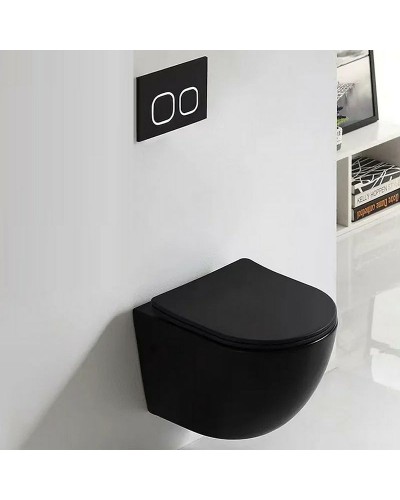 Унитаз Cerutti SPA Ticino Aria MB CT8918 подвесной Черный матовый с сиденьем Микролифт