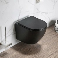 Унитаз Cerutti SPA Ticino Aria MB CT8918 подвесной Черный матовый с сиденьем Микролифт