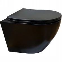 Унитаз Cerutti SPA Sella Aria MB CT9160 подвесной Черный матовый с сиденьем Микролифт