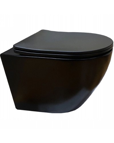 Унитаз Cerutti SPA Sella Aria MB CT9160 подвесной Черный матовый с сиденьем Микролифт