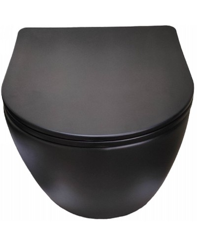 Унитаз Cerutti SPA Sella Aria MB CT9160 подвесной Черный матовый с сиденьем Микролифт