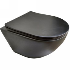 Унитаз Cerutti SPA Sella Aria MB CT9160 подвесной Черный матовый с сиденьем Микролифт