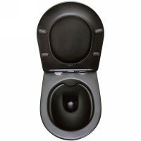 Унитаз Cerutti SPA Sella Aria MB CT9160 подвесной Черный матовый с сиденьем Микролифт
