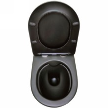 Унитаз Cerutti SPA Sella Aria MB CT9160 подвесной Черный матовый с сиденьем Микролифт