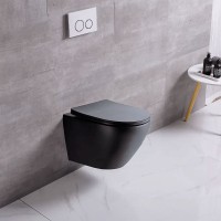 Унитаз Cerutti SPA Sella Aria MB CT9160 подвесной Черный матовый с сиденьем Микролифт