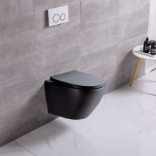 Унитаз Cerutti SPA Sella Aria MB CT9160 подвесной Черный матовый с сиденьем Микролифт