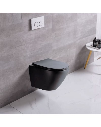 Унитаз Cerutti SPA Sella Aria MB CT9160 подвесной Черный матовый с сиденьем Микролифт