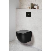 Унитаз Cerutti SPA Sella Aria MB CT9160 подвесной Черный матовый с сиденьем Микролифт