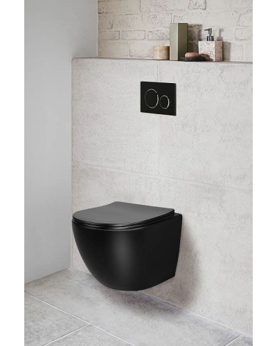 Унитаз Cerutti SPA Sella Aria MB CT9160 подвесной Черный матовый с сиденьем Микролифт