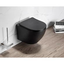 Унитаз Cerutti SPA Sella Aria MB CT9160 подвесной Черный матовый с сиденьем Микролифт