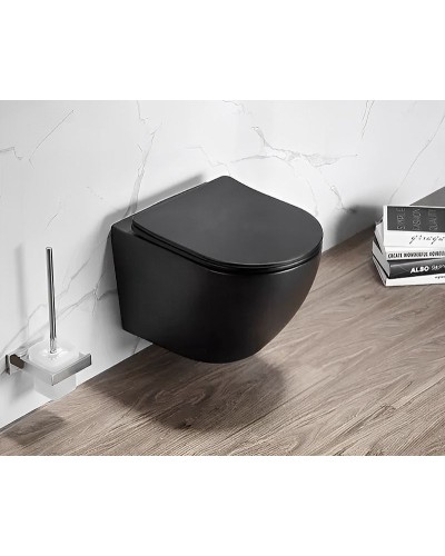 Унитаз Cerutti SPA Sella Aria MB CT9160 подвесной Черный матовый с сиденьем Микролифт