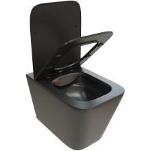 Унитаз Cerutti SPA Maiella Aria MB CT9163 подвесной Черный матовый с сиденьем Микролифт