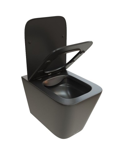 Унитаз Cerutti SPA Maiella Aria MB CT9163 подвесной Черный матовый с сиденьем Микролифт