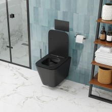 Унитаз Cerutti SPA Maiella Aria MB CT9163 подвесной Черный матовый с сиденьем Микролифт