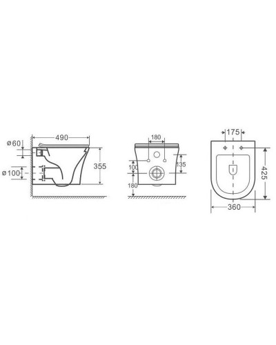 Унитаз Cerutti SPA Adige Aria MW CT9245 подвесной Белый матовый с сиденьем Микролифт