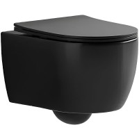 Унитаз Cerutti SPA Oglio Aria MB CT9239 подвесной Черный матовый с сиденьем Микролифт