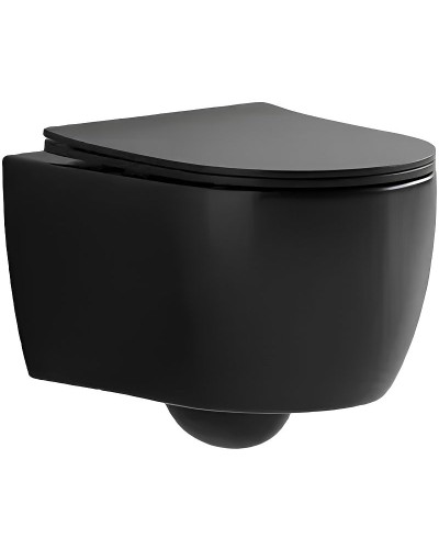 Унитаз Cerutti SPA Oglio Aria MB CT9239 подвесной Черный матовый с сиденьем Микролифт