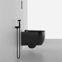 Унитаз Cerutti SPA Oglio Aria MB CT9239 подвесной Черный матовый с сиденьем Микролифт