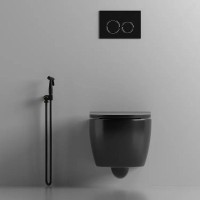 Унитаз Cerutti SPA Oglio Aria MB CT9239 подвесной Черный матовый с сиденьем Микролифт