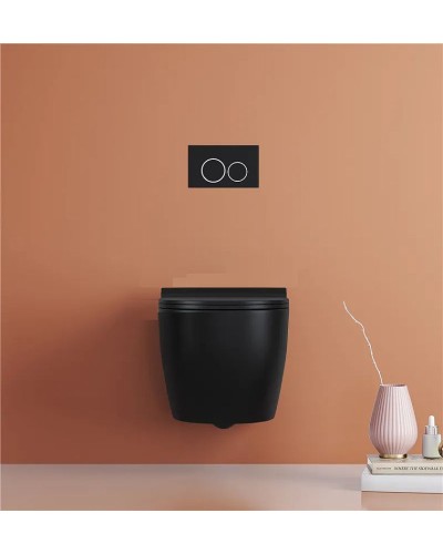 Унитаз Cerutti SPA Oglio Aria MB CT9239 подвесной Черный матовый с сиденьем Микролифт