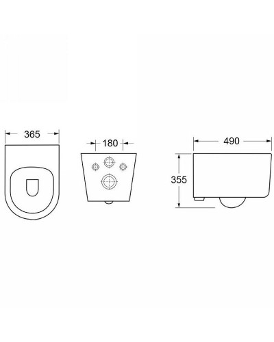 Унитаз Cerutti SPA Tanaro Aria MW CT9236 подвесной Белый матовый с сиденьем Микролифт