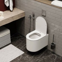 Унитаз Cerutti SPA Tanaro Aria MW CT9236 подвесной Белый матовый с сиденьем Микролифт