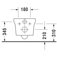 Подвесной безободковый унитаз Duravit P3 Comforts 2561090000