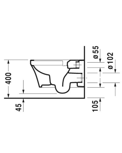 Подвесной безободковый унитаз Duravit P3 Comforts 2561090000