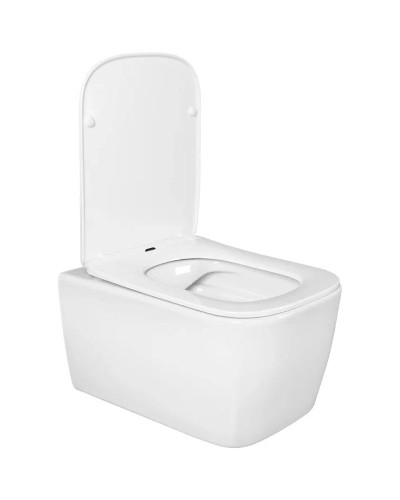 Комплект унитаза Aquatek Либра New AQ1148N-00 с сиденьем Микролифт и инсталляцией Jacob Delafon E29025-NF+E4316-CP с клавишей смыва Хром