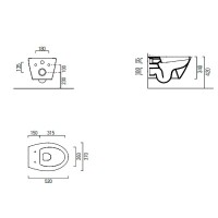 Унитаз GSI Modo 981611 подвесной без сиденья