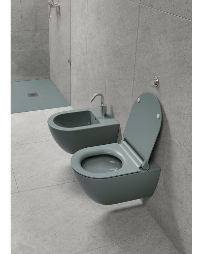 Унитаз GSI Pura 881504 подвесной Agave opaco без сиденья