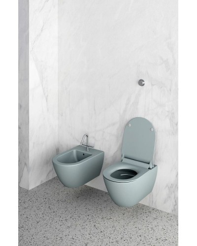 Унитаз GSI Pura 881515 подвесной Ghiaccio opaco без сиденья