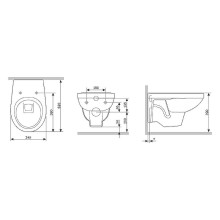 Комплект унитаза Damixa Jupiter DX77C1738SC с инсталляцией Cersanit Black 35 S-IN-BLACK-Cg-w с сиденьем Микролифт и клавишей смыва Хром