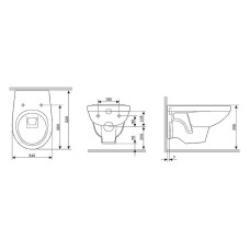 Комплект унитаза Damixa Jupiter DX77C1738SC с инсталляцией Cersanit Black 35 S-IN-BLACK-Cg-w с сиденьем Микролифт и клавишей смыва Хром