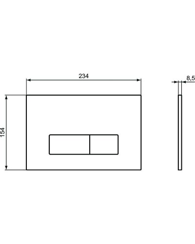 Комплект унитаза с инсталляцией Ideal Standard Tesi Rimless TT00003/121A6 с сиденьем Микролифт и Черной матовой клавишей смыва