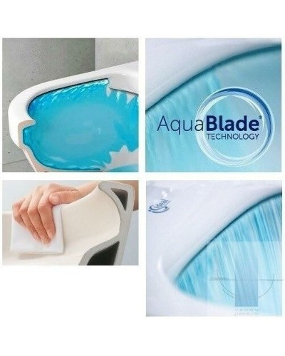 Комплект унитаза с инсталляцией Ideal Standard Tesi Aqua Blade TT00002/115A6 с сиденьем Микролифт и Черной матовой клавишей смыва