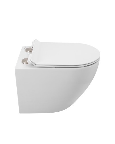 Унитаз подвесной безободковый смыв TORNADO с сиденьем BelBagno SFERA-TOR BB046CH-TOR/BB2111SC