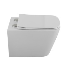 Унитаз подвесной безободковый с сиденьем BelBagno DUE 2.0 BB7107CHR/SC