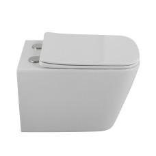 Унитаз подвесной безободковый с сиденьем BelBagno DUE 2.0 BB7107CHR/SC