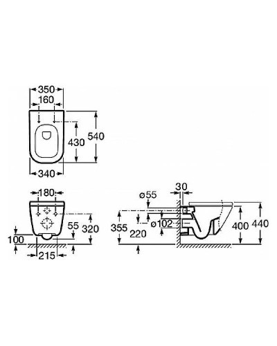Унитаз Roca The Gap 34647L000 подвесной без сиденья