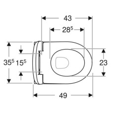 Подвесной безободковый унитаз с сиденьем микролифт Geberit Renova Compact 500.803.00.1