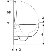 Подвесной безободковый унитаз с сиденьем микролифт Geberit Renova Compact 500.803.00.1