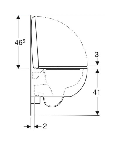 Подвесной безободковый унитаз с сиденьем микролифт Geberit Renova Compact 500.803.00.1